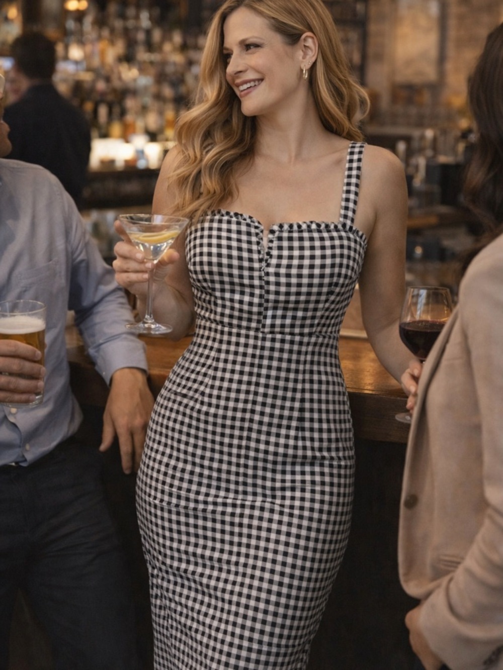 Likely Black and White Sheath Midi Dress Size 6.